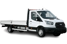 Van Hire Swinton - White Ford Transit Dropside Van - Van hire Swinton